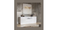 Buffet 180cm 2 portes et 2 tiroirs collection ZANTE. Coloris blanc brillant. LED incluses