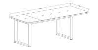 Table extensible 10 personnes pour salle à manger Collection ZANTE. Coloris blanc brillant.