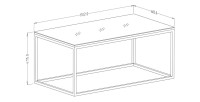 Table basse design collection ZANTE. Couleur blanc brillant.