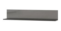 Étagère 120cm collection ZANTE. Coloris noir et gris brillant.