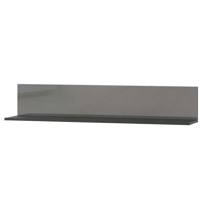 Étagère 120cm collection ZANTE. Coloris noir et gris brillant.
