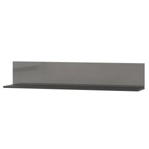 Étagère 120cm collection ZANTE. Coloris noir et gris brillant.