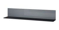 Étagère 120cm collection ZANTE. Coloris noir et gris brillant.