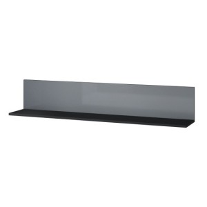 Étagère 120cm collection ZANTE. Coloris noir et gris brillant.