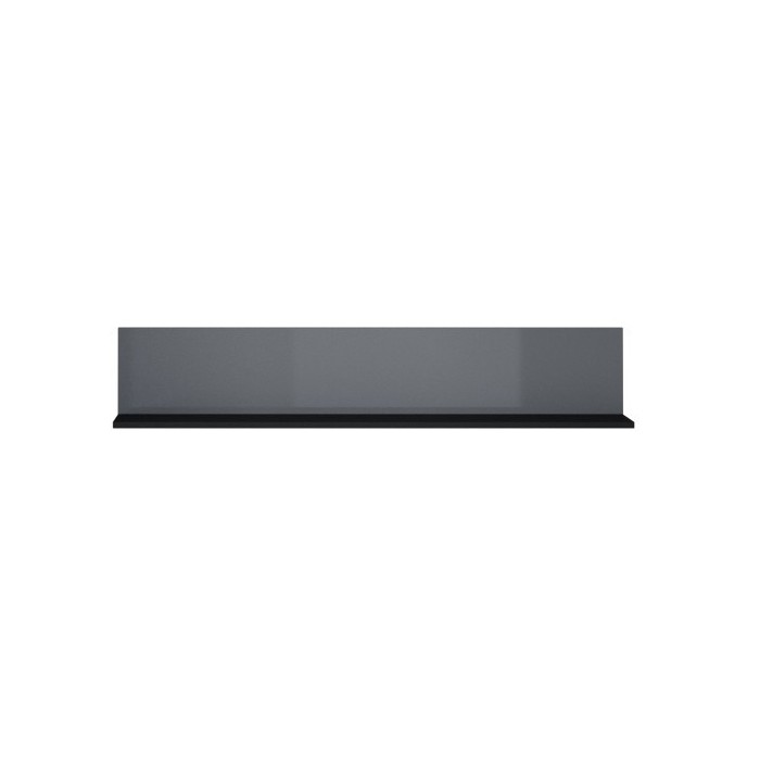 Étagère 120cm collection ZANTE. Coloris noir et gris brillant.