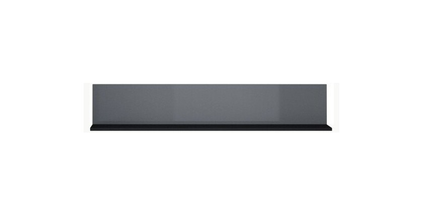 Étagère 120cm collection ZANTE. Coloris noir et gris brillant.