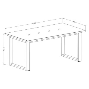 Table extensible 10 personnes pour salle à manger Collection ZANTE. Coloris noir et gris brillant.