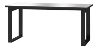 Table extensible 10 personnes pour salle à manger Collection ZANTE. Coloris noir et gris brillant.