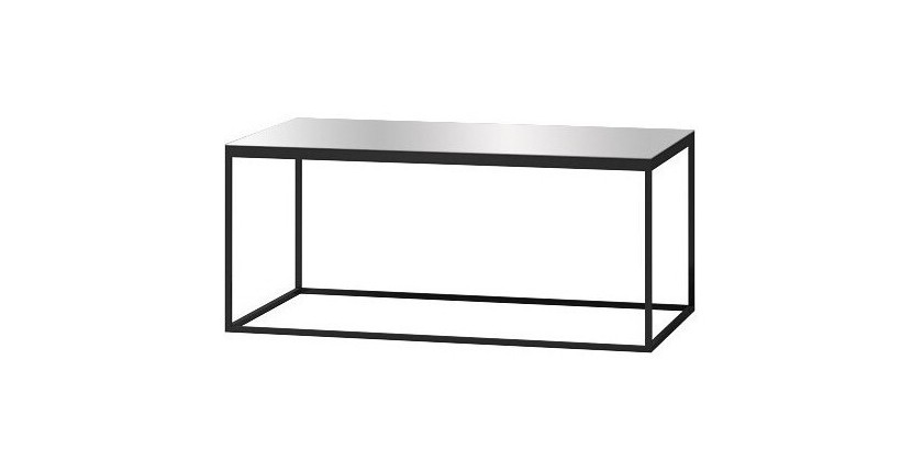 Table basse design collection ZANTE. Couleur noir et gris brillant.
