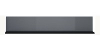 Ensemble de 6 meubles de salon collection ZANTE. Couleur noir et gris brillant.