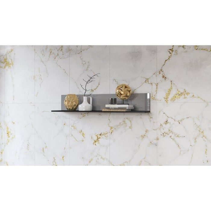 Ensemble meuble TV, buffet haut et étagère collection ZANTE. Couleur noir et gris brillant.