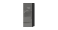 Ensemble de 7 meubles de salon collection ZANTE. Couleur noir et gris brillant.