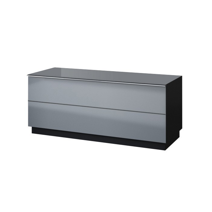 Ensemble de 7 meubles de salon collection ZANTE. Couleur noir et gris brillant.
