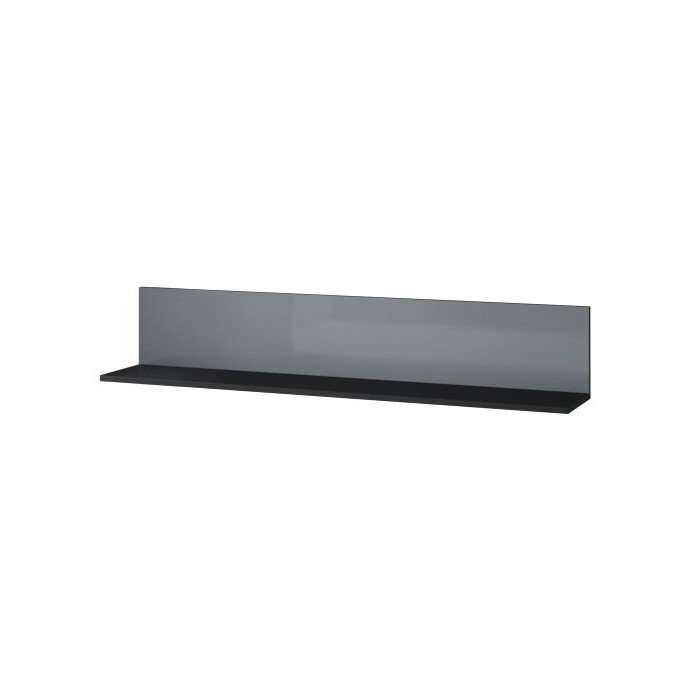 Ensemble de 4 meubles de salon collection ZANTE. Couleur noir et gris brillant.