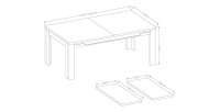 Table extensible 10 personnes pour salle à manger collection BREDA coloris chêne.