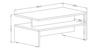 Table basse design collection RAMOS noir et blanc.