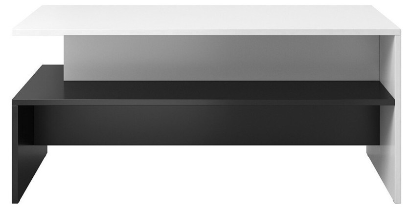 Table basse design collection RAMOS noir et blanc.