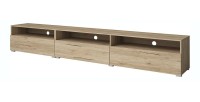 Meuble TV XL 270cm à poser ou à suspendre collection RAMOS. Coloris chêne.