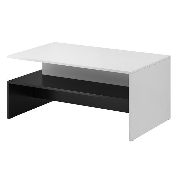 Ensemble de 7 meubles de salon collection RAMOS. Couleur blanc brillant.