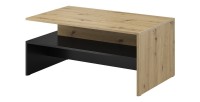 Ensemble de 7 meubles de salon collection RAMOS. Chêne et noir super mat.