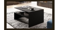 Ensemble de 7 meubles de salon collection RAMOS. Coloris noir brillant