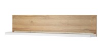 Étagère murale design 150cm Coloris chêne et blanc avec LED. Collection BERGAME.