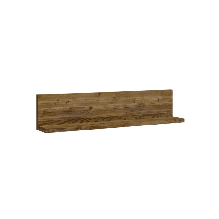 Étagère murale design 150cm Coloris chêne foncé. Collection BERGAME.