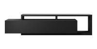 Meuble TV 220cm collection BERGAME. Coloris noir super mat.