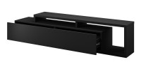 Meuble TV 220cm collection BERGAME. Coloris noir super mat.