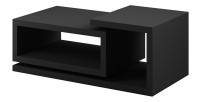 Table basse design collection BERGAME. Coloris noir super mat Style design