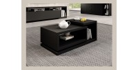 Table basse design collection BERGAME. Coloris noir super mat Style design
