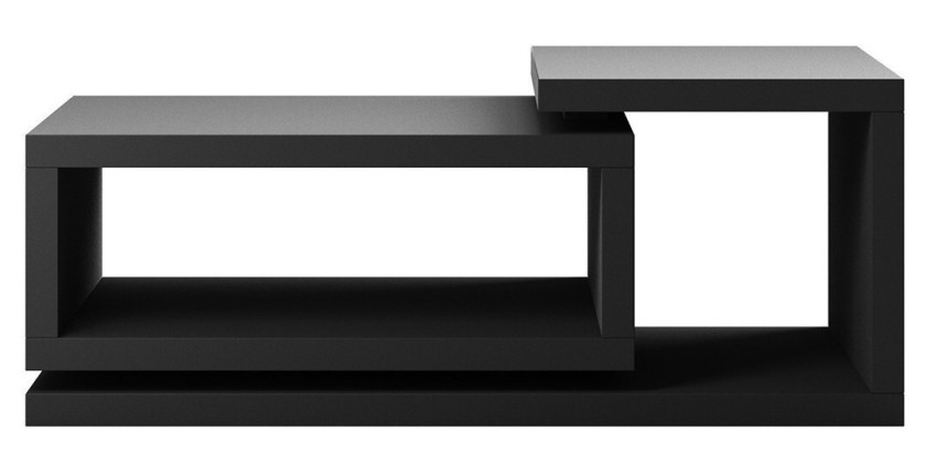 Table basse design collection BERGAME. Coloris noir super mat Style design