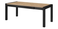 Table extensible 10 personnes pour salle à manger collection BOWIE coloris chêne et noir.