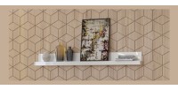 Étagère murale XL design 190cm Coloris blanc brillant. Collection BONO.
