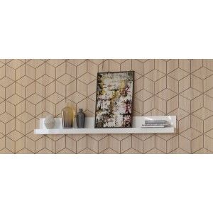 Étagère murale XL design 190cm Coloris blanc brillant. Collection BONO.