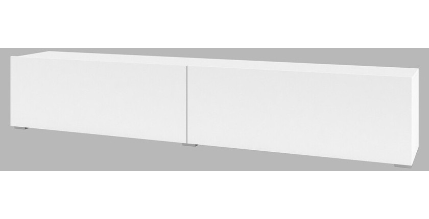 Ensemble de 4 meubles de salon collection EVA. Couleur blanc et chêne.