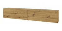 Meuble TV 180cm collection EVA. Couleur chêne et noir.