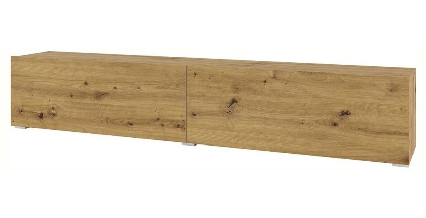 Meuble TV 180cm collection EVA. Couleur chêne et noir.