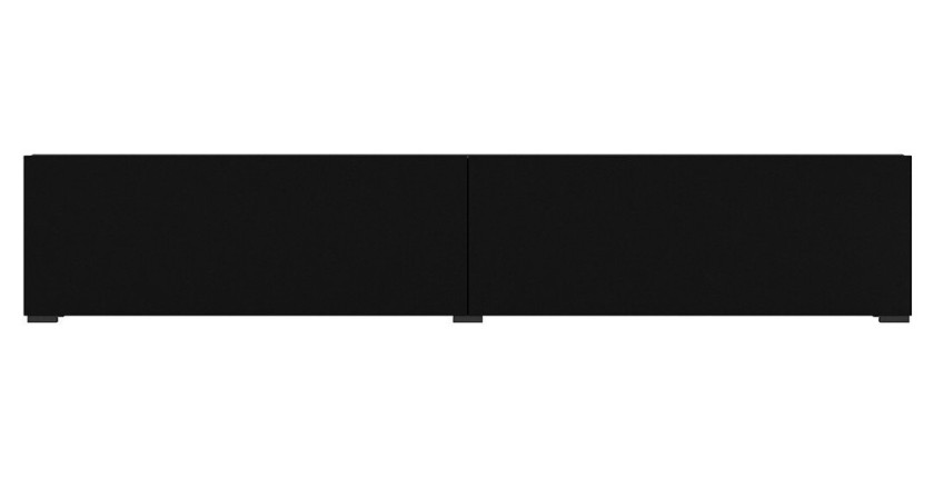 Meuble TV 180cm collection EVA. Couleur noir et chêne.