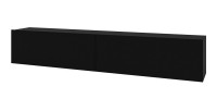 Meuble TV 180cm collection EVA. Couleur noir et chêne.