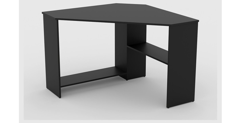 Bureau d'angle design collection KARO coloris noir.