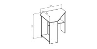 Bureau d'angle design collection KARO coloris chêne.