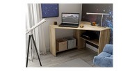 Bureau d'angle design collection KARO coloris chêne.