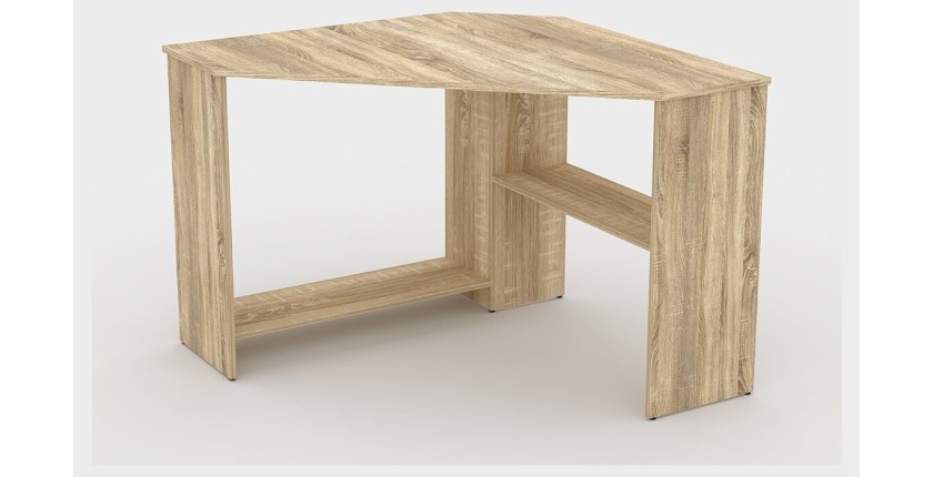 Bureau d'angle design collection KARO coloris chêne.