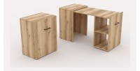 Bureau pliable spécial petite espace collection FLIP coloris chêne.