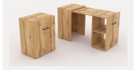Bureau pliable spécial petite espace collection FLIP coloris Pin.