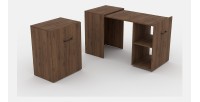Bureau pliable spécial petite espace collection FLIP coloris chêne foncé.