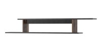 Étagère murale 165cm coloris chêne foncé et noir mat collection ONYXIA