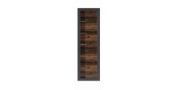 Bibliothèque Design Avec Une Porte Et Niches Apparentes Coloris Chêne Et Noir Mat Collection Onyxia