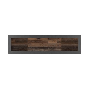 Meuble TV 180cm couleur chêne foncé et noir mat collection ONYXIA.